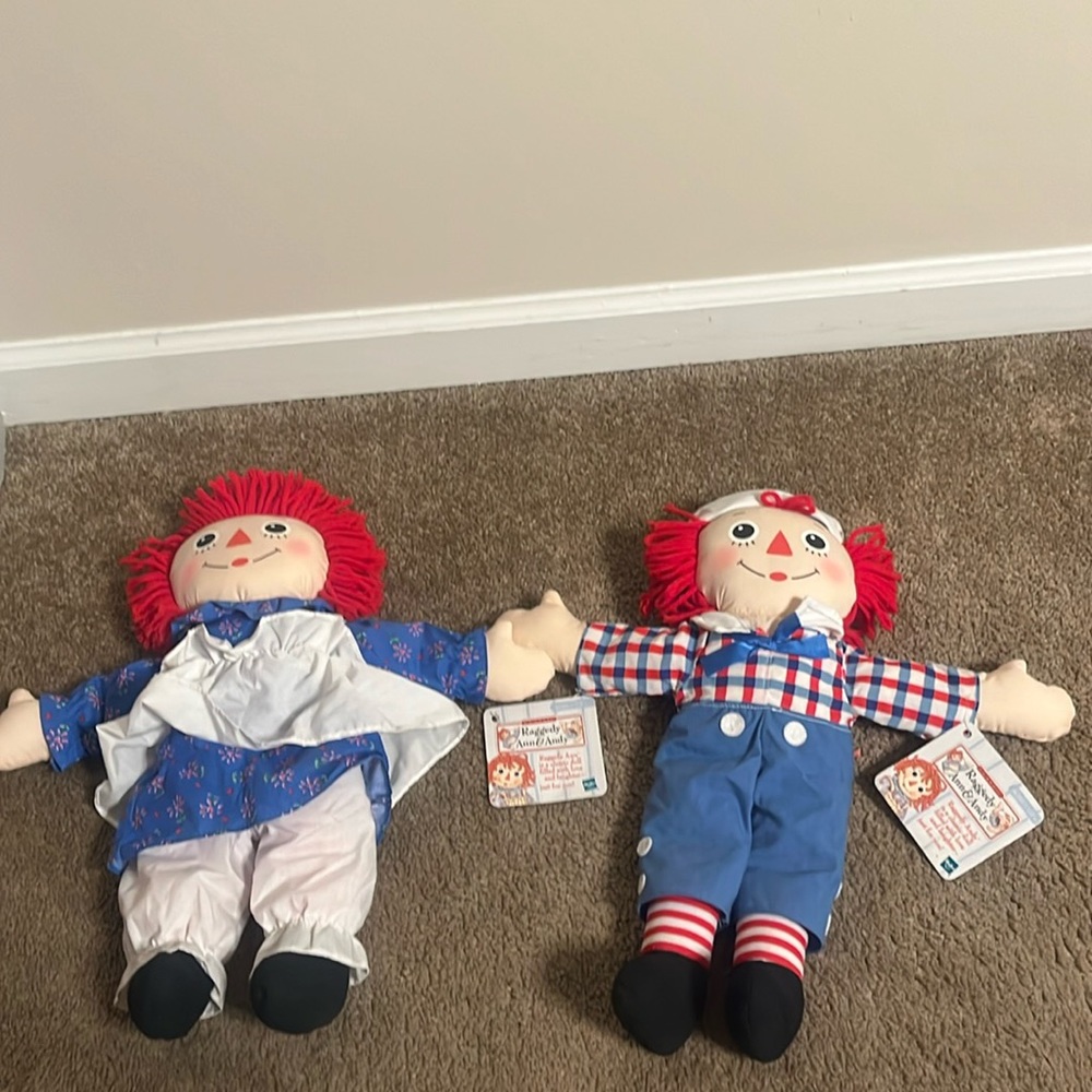 Vintage Raggedy Ann and Andy Plush 2002